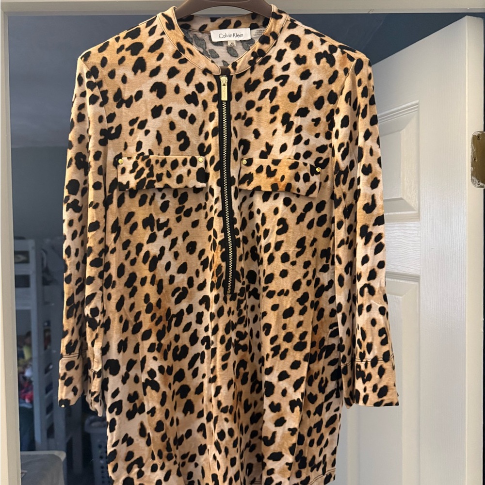 Calvin Klein Women's Leopard Print Shirt